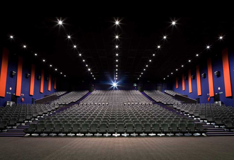 The cinema has total of 9,200 seats which is similar to a small stadium size