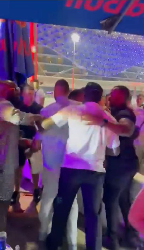 A huge brawl broke out at an F1 afterparty on a balcony at the Yas Marina Circuit