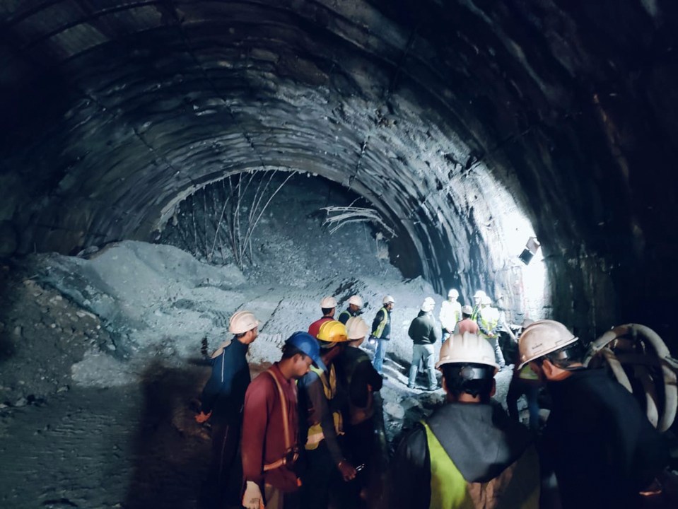 Rescuers have been sending dry food and oxygen to the trapped workers through pipes