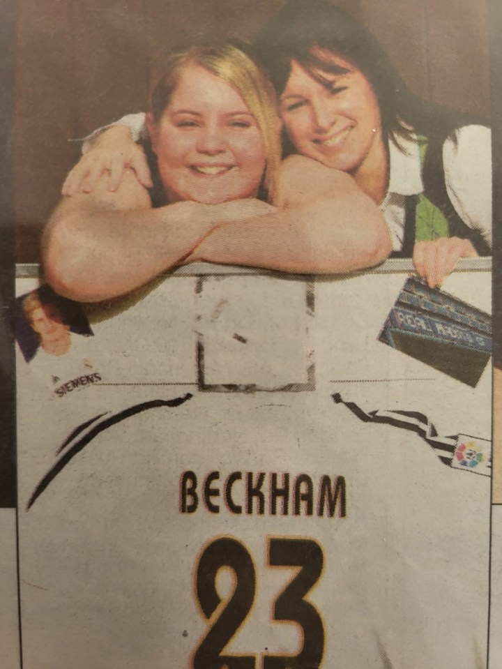 Sophie, pictured with mum Karen, was given a tour of the Real Madrid stadium