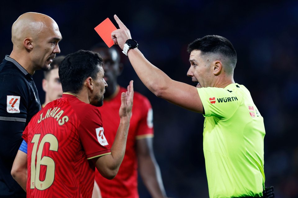 Teammate Jesus Navas also saw red for protesting the decision