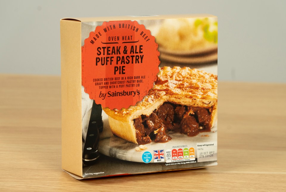 Sainsbury’s steak pie is pretty much textbook.