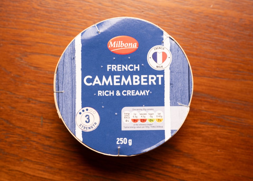 Lidl's camembert is a little lumpy and less satisfying to spread