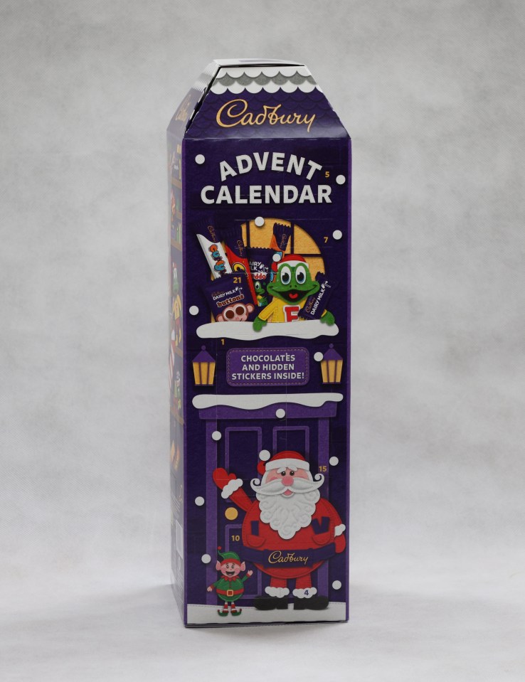 The Cadbury calendar comes in a fun 3D shape