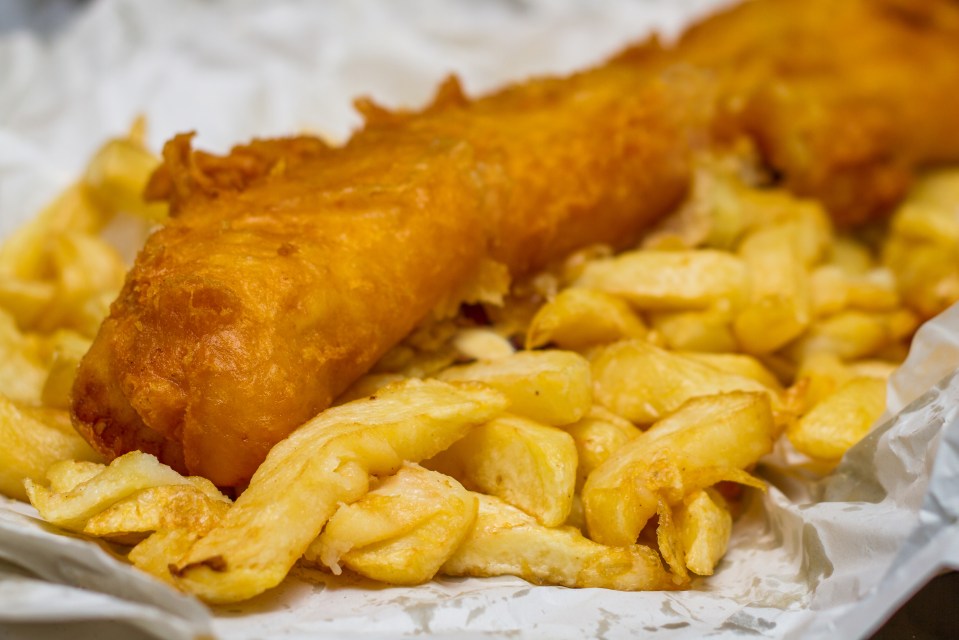 The lucky punter celebrated with fish and chips after matching five numbers and one Lucky Star