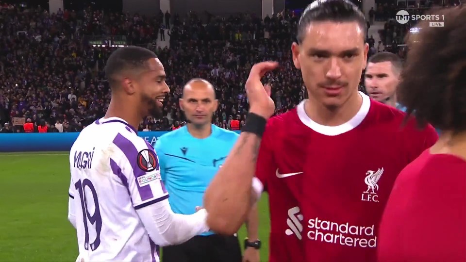 Nunez refused to shake hands after Liverpool had a late equaliser disallowed