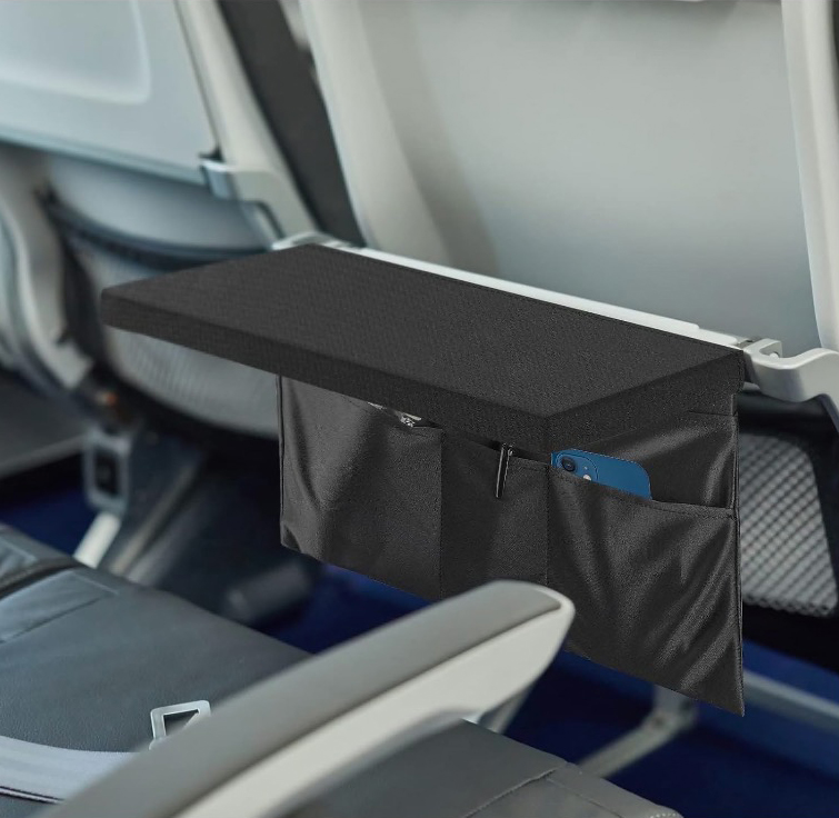 A tray table cover has been raved about by travel experts