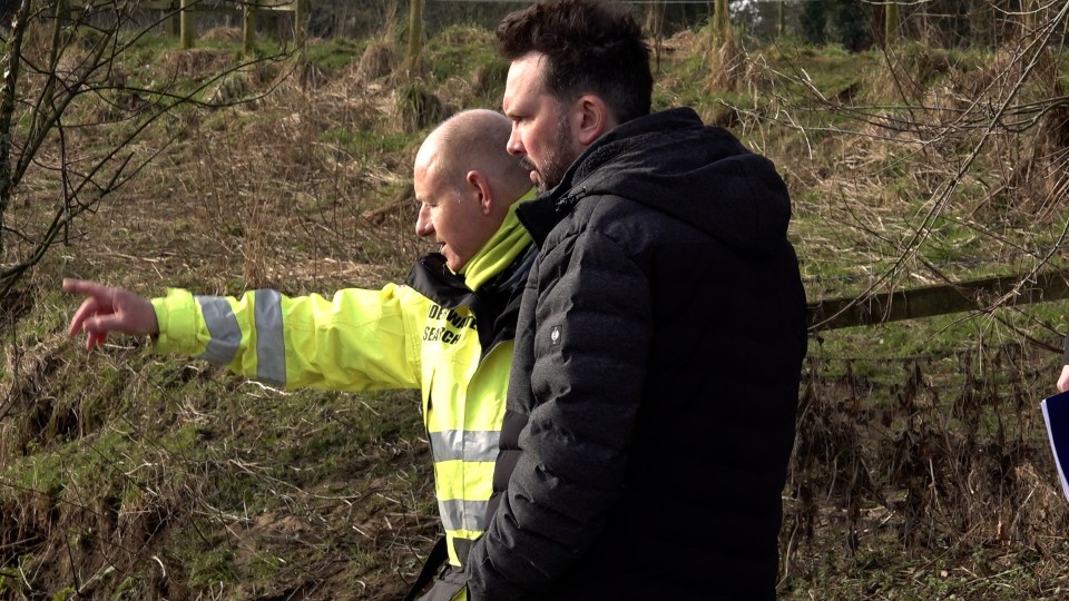 Mr Faulding, pictured with Nicola's partner Paul, claimed she was not in the river