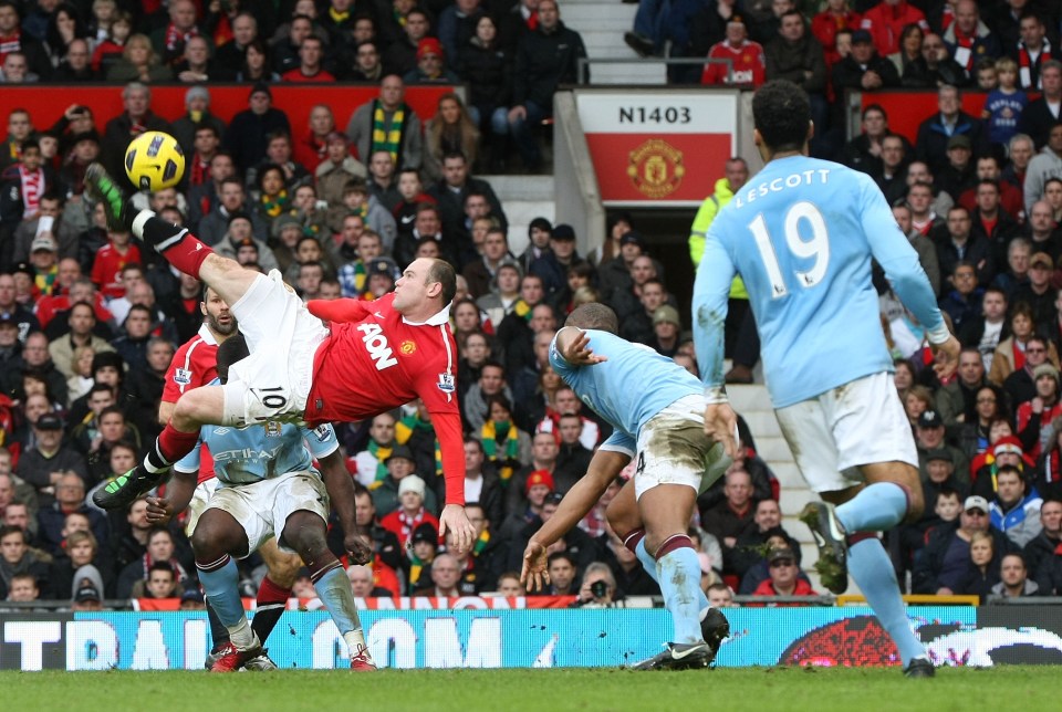 Rooney's overhead kick in the Manchester derby was the best Premier League bicycle kick by a United player - until it was bettered by Garnacho