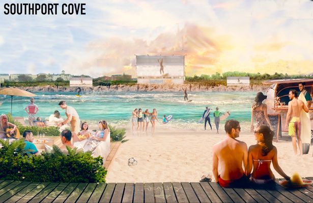 The cove would allow surfing and swimming