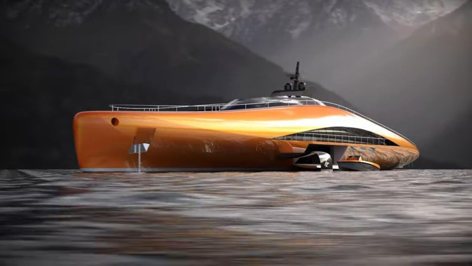 The boat has been designed out of carbon fibres to make it super light