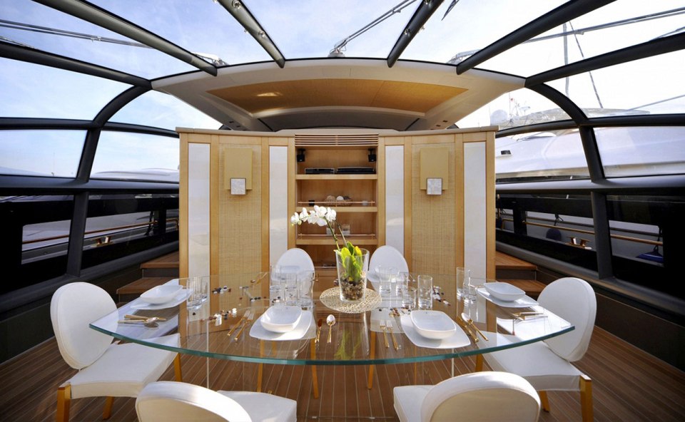 UK designer Stuart Hughes made the yacht and was told to do whatever he liked to it