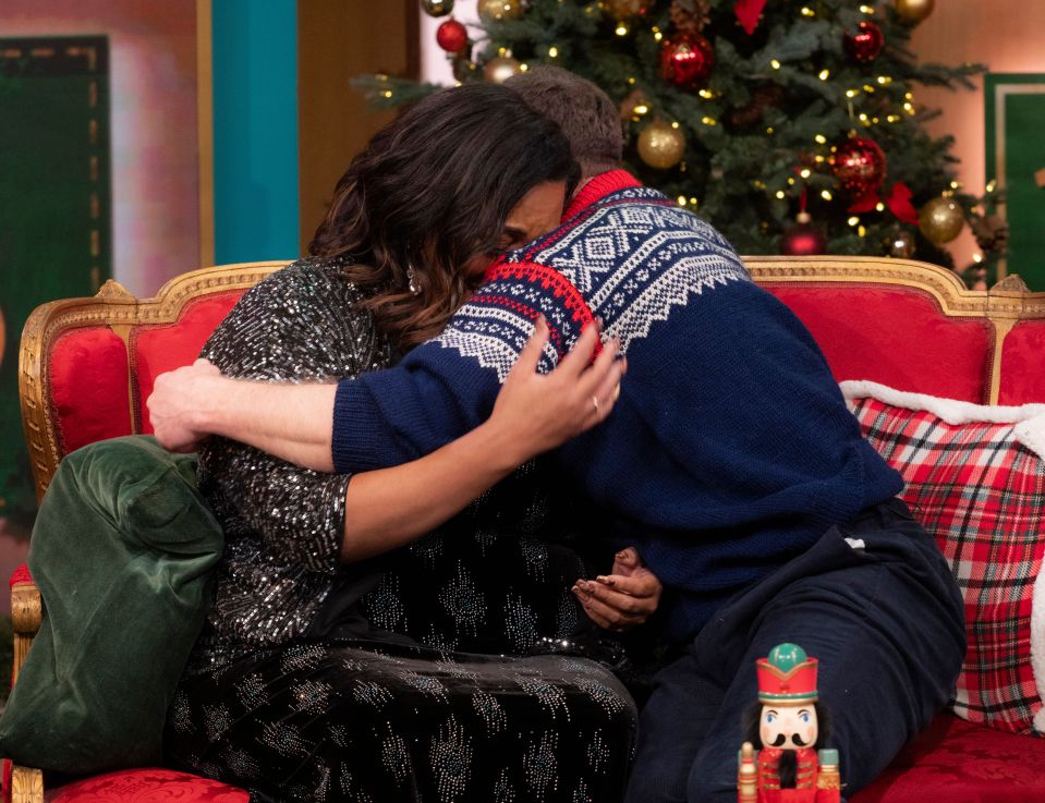 Dermot attached a plaque to a seat, naming it 'Alison Hammond TV queen and entertainment star'