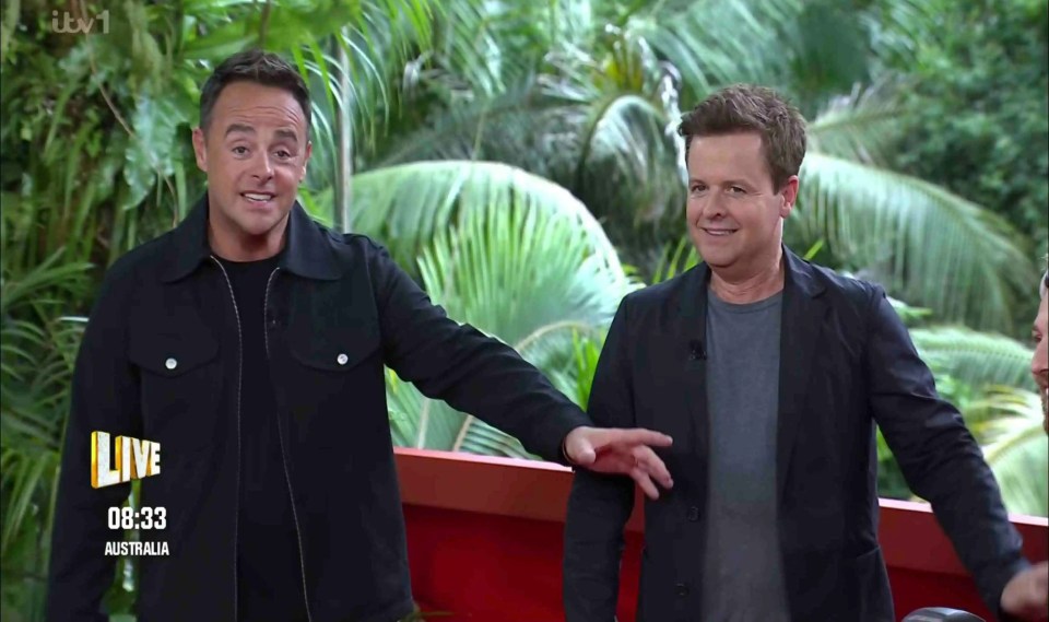 Ant and Dec announced that Sam Thompson had won I'm a Celebrity