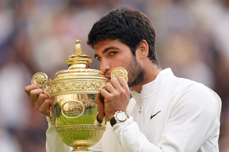 Carlos Alcaraz clinched the men's singles title at Wimbledon