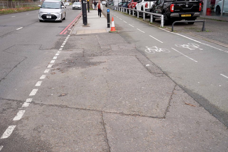 Pictured: the start and finish line, which was also used as a pit stop for the drivers