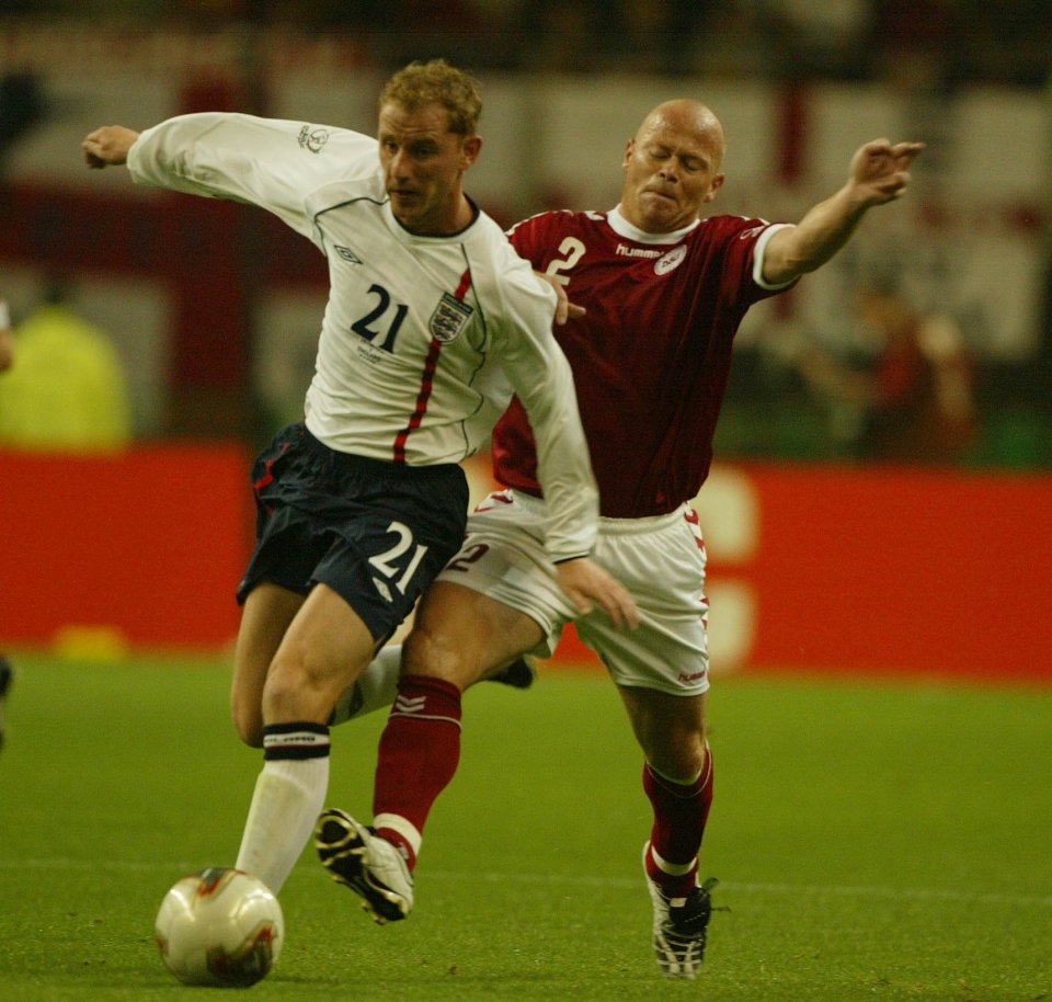 Denmark were knocked out of the 2002 World Cup by England, but Tofting did manage to get David Beckham's shirt