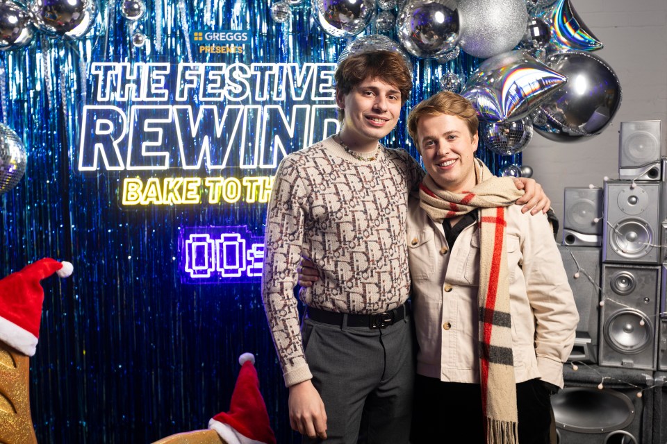 The pair looked loved up at the Greggs: The Festive Rewind Party