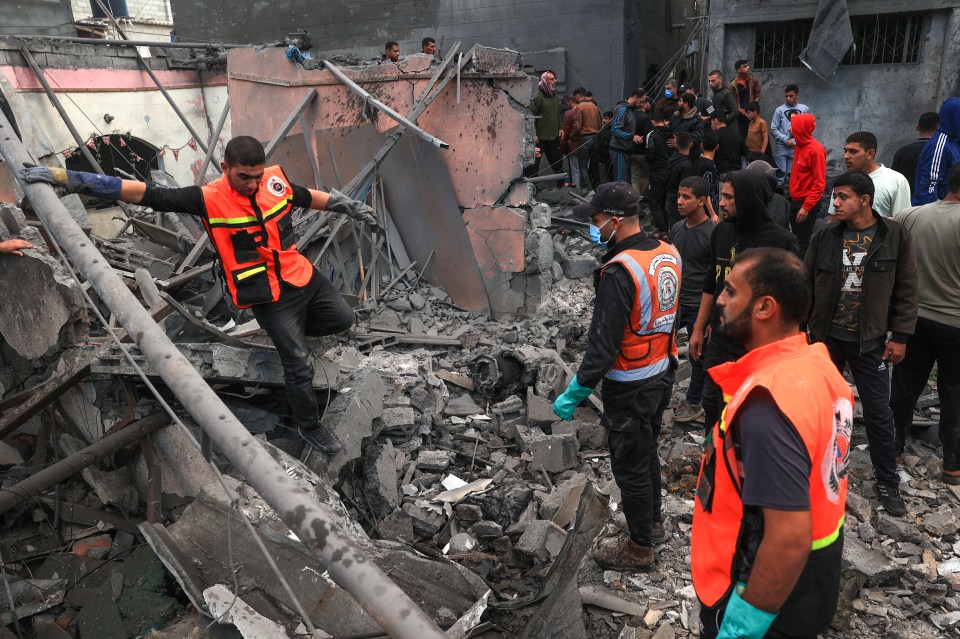 Palestinian medics searching for survivors after Israel attacked Rafah