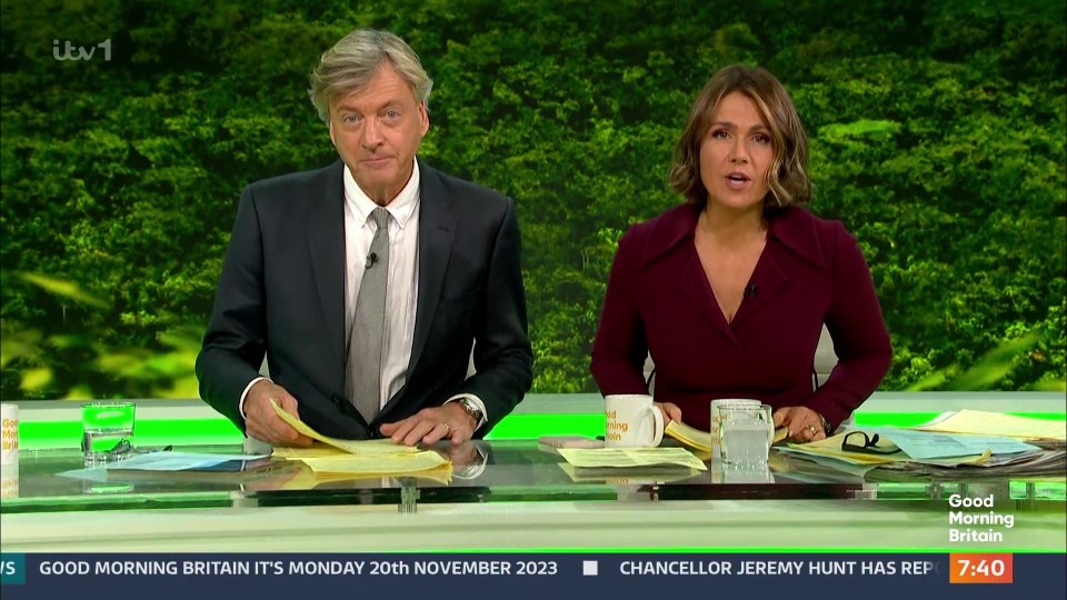 Susanna also presents with Richard Madeley, pictured, as well as Ben Shephard