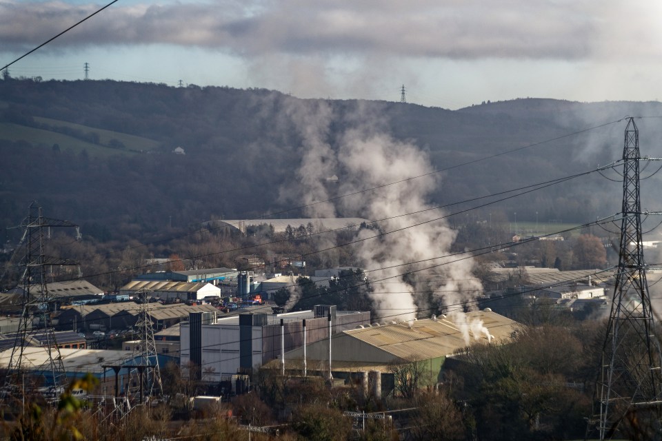 Smoke was seen rising from the scene of the explosion