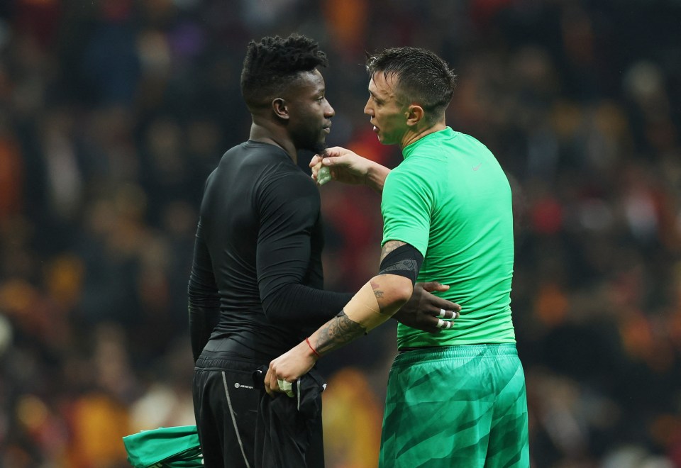 Fernando Muslera did also check on the Cameroonian