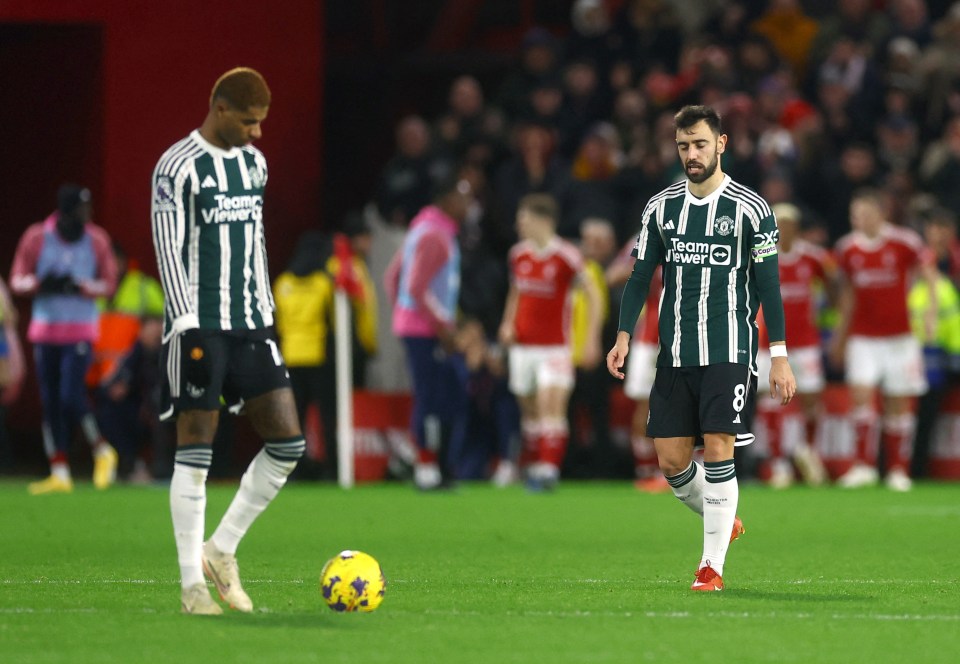 Man Utd ended 2023 with another defeat as they lost 2-1 at Nottingham Forest