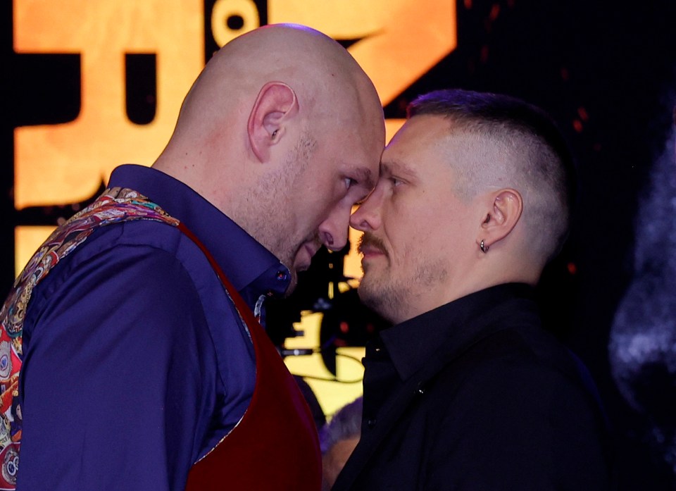 Tyson Fury head to head with Oleksandr Usyk