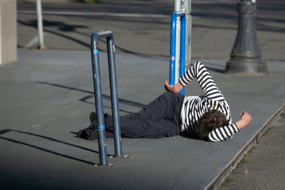 Drug addicts writhing around on the street pavements in Portland is a regular sight