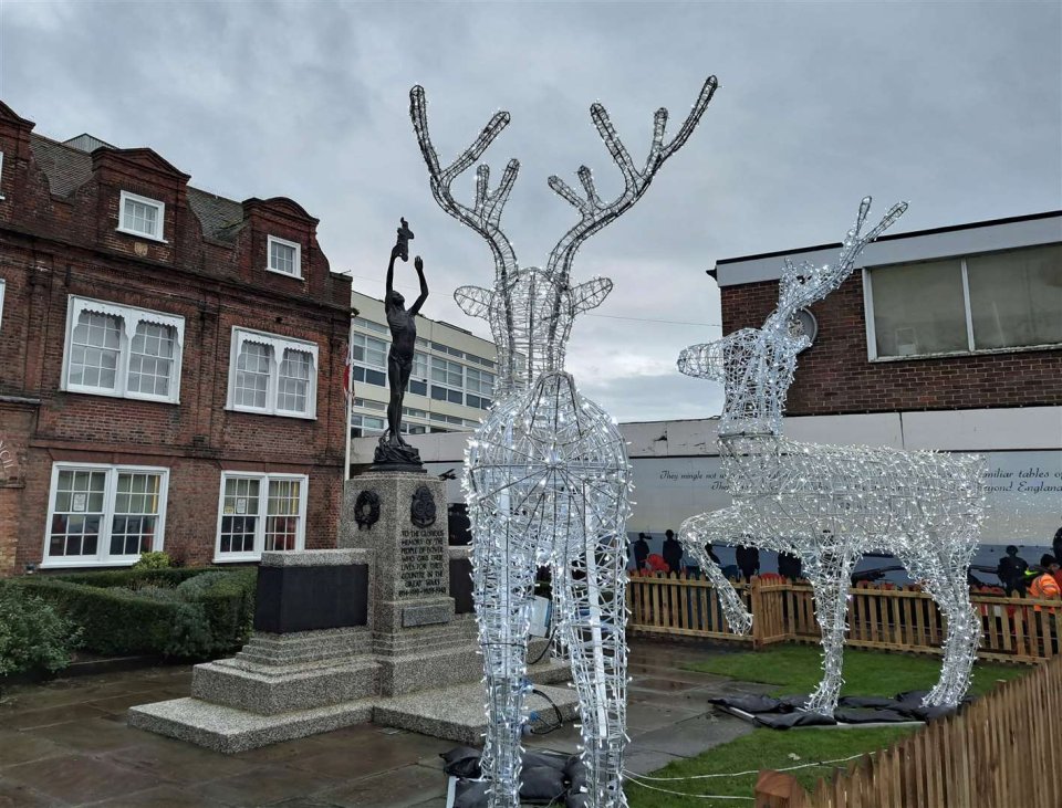 Some locals in Dover have concerns about the positioning of the reindeer sculptures