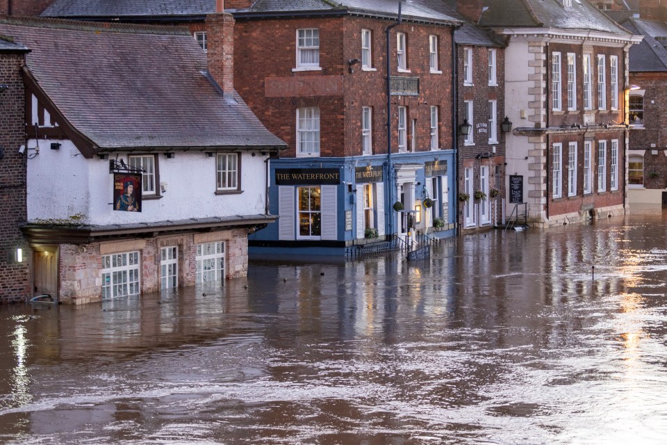 The Kings Arms pub in York that has flooded this morning