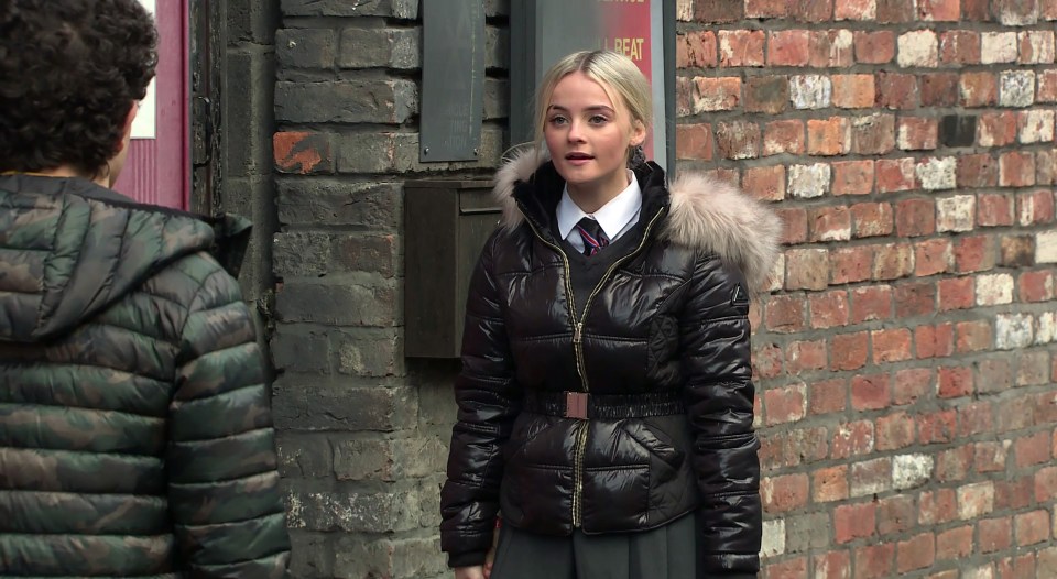 Millie, who played Keely Neelan on Corrie, won the Best Young Actor gong