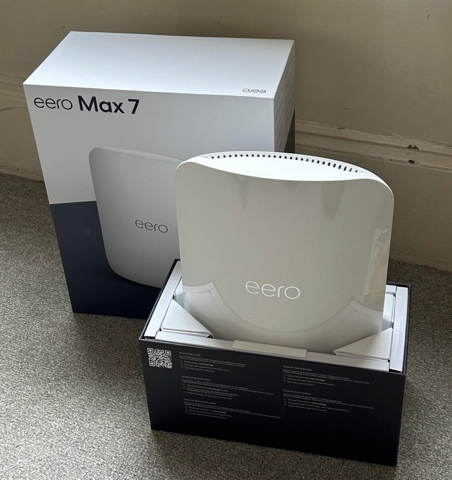 The Eero Max 7 is not as discrete as the palm-sized plug-in Wi-Fi boosters that you usually come across - but it makes up for that with a sleek style