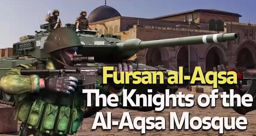 Players of Fursan al-Aqsa: The Knights of the Al-Aqsa Mosque kill Israel Defence Forces troops by shooting them