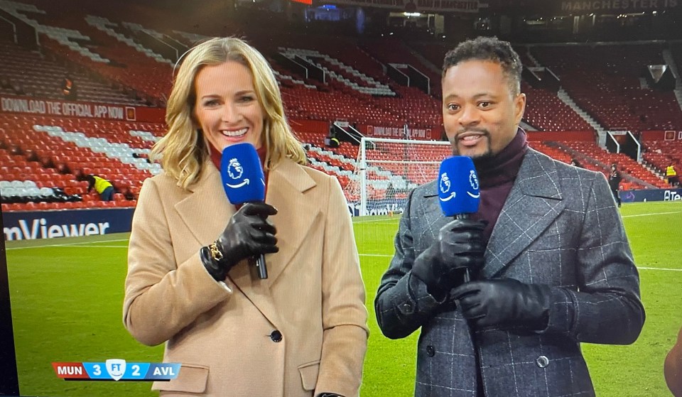 Patrice Evra was left confused by Gabby Logan's 'posh' English on Amazon Prime Video