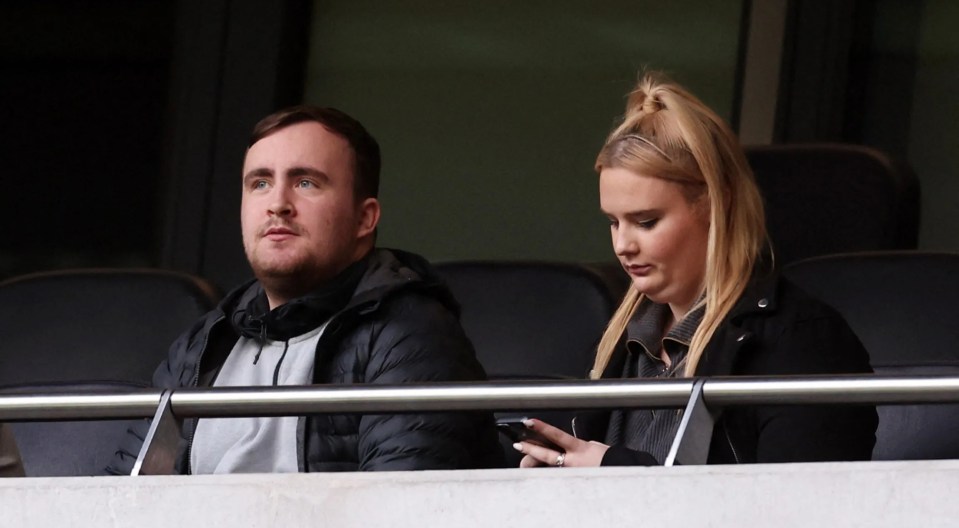 Luke Littler relaxed in the stands as Spurs hosted Bournemouth