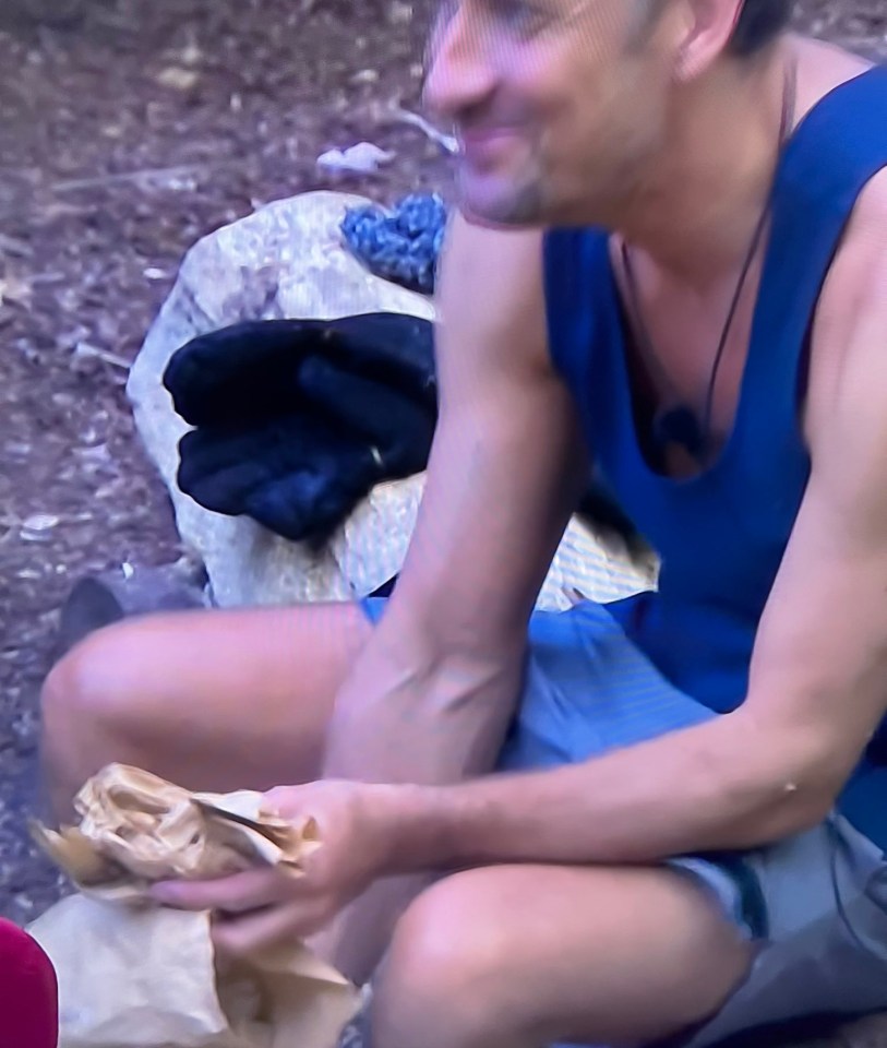 Nick Pickard looked like he was eating a panini during last night's I'm A Celeb