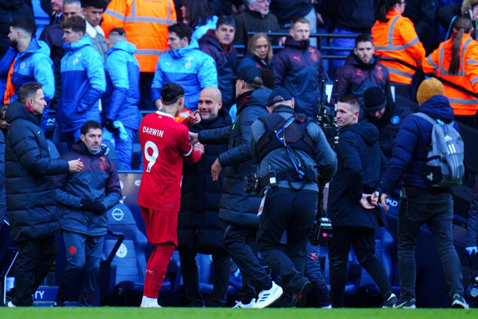 The Liverpool striker was involved in a row with the Man City boss last weekend