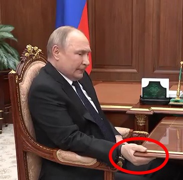 Putin's health has been in the spotlight after he was seen 'in pain' and gripping a table