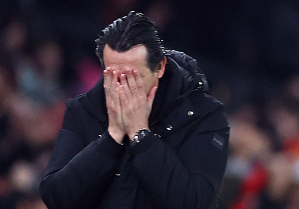 Unai Emery couldn't believe what he was seeing