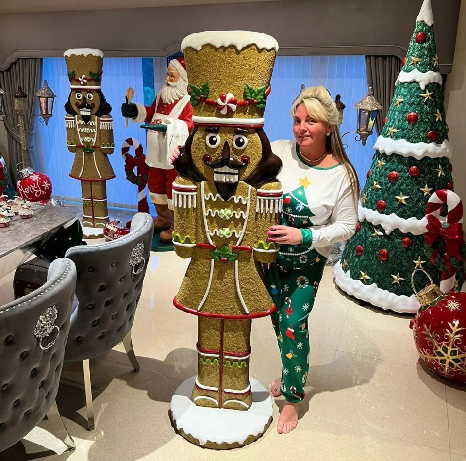 Joanne Buckley-Smith has unveiled her incredible Christmas decorations