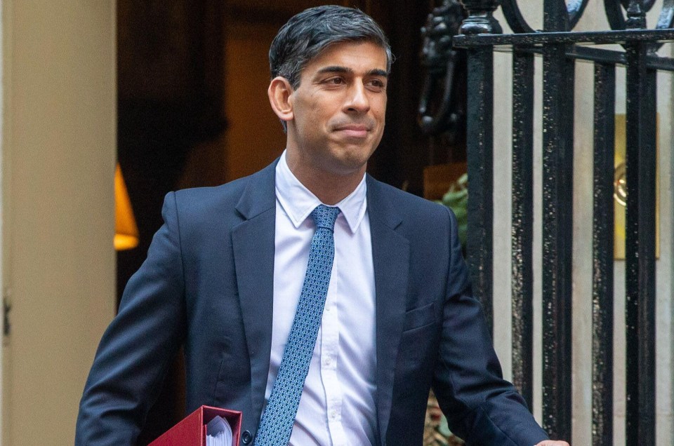 Rishi Sunak leaving Downing Street today