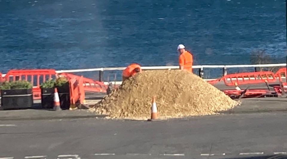 Locals were stunned when workmen started digging up Saltburn's promenade