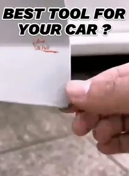 The car door is shown to be scratched