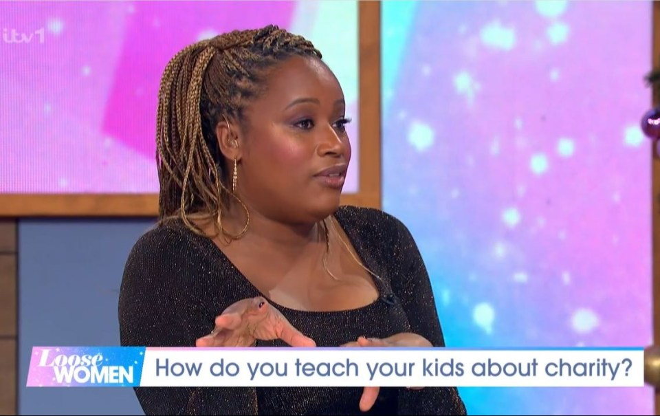 Charlene White spoke about a 'heartbreaking' baby bank visit on Loose Women today, after she supported The Sun's Cosy at Christmas appeal