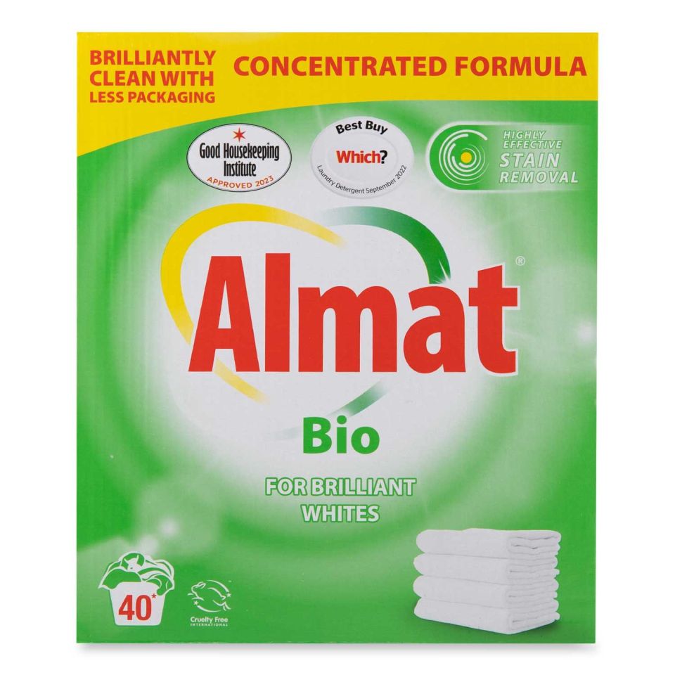 Aldi's Almat bio washing powder has come out on top in a Which? top 50 list