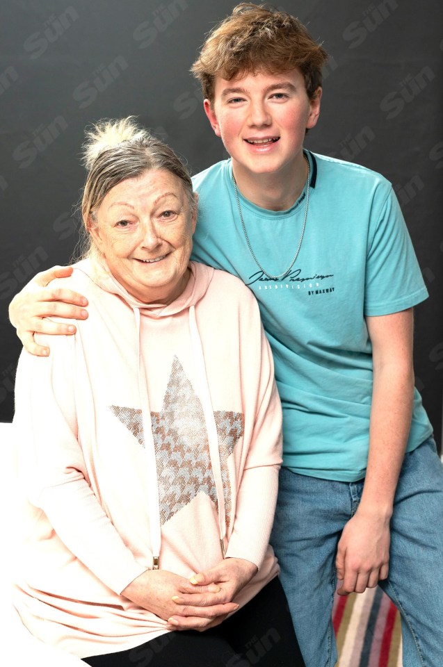 Alex hugs gran Susan who was yesterday awarded care of him until he turns 18