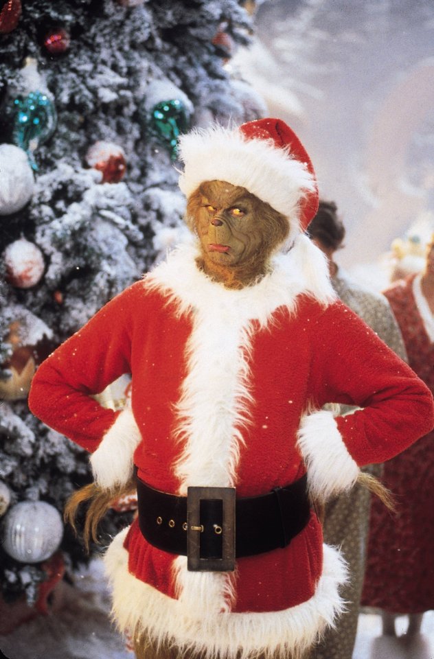 21.11.2000. The Grinch, played by Jim Carrey in a scene from "Dr. Seuss' How The Grinch Stole Christmas," which is set to hit the silver screen on Thanksgiving weekend 2000.