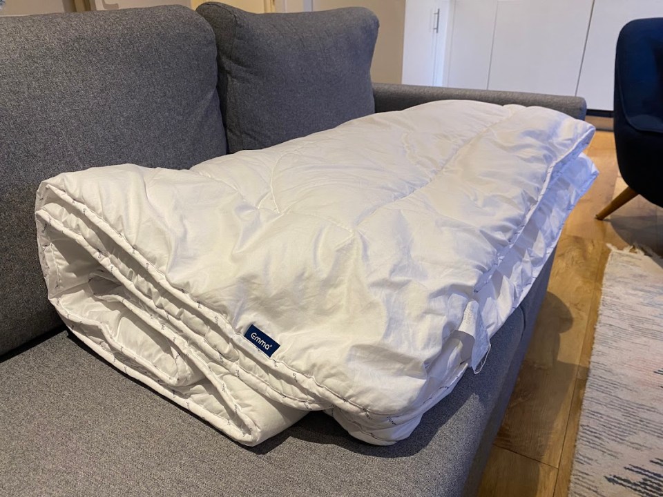 The Emma Cloud duvet is super light but surprisingly warm