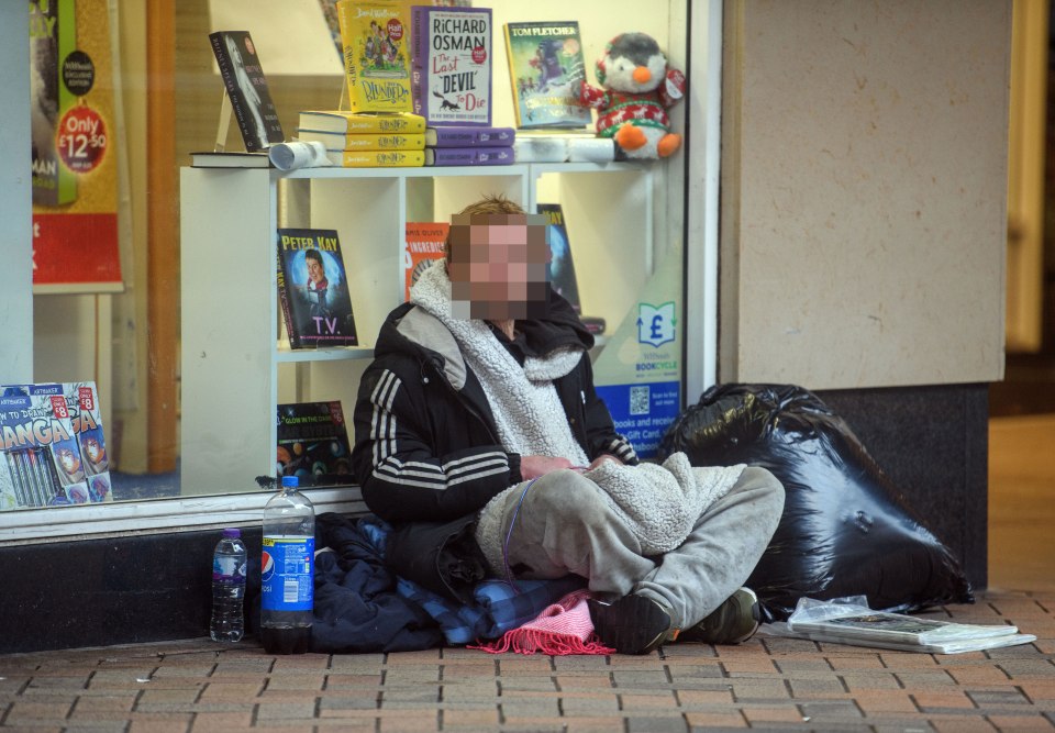 Jane said 'homeless people' appear around 10am and sit in the doorways and beg